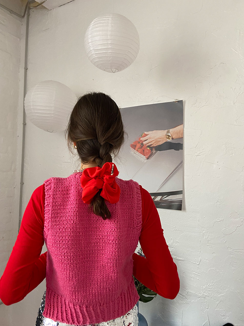 Rotes Scrunchie "massive" – Bild 3