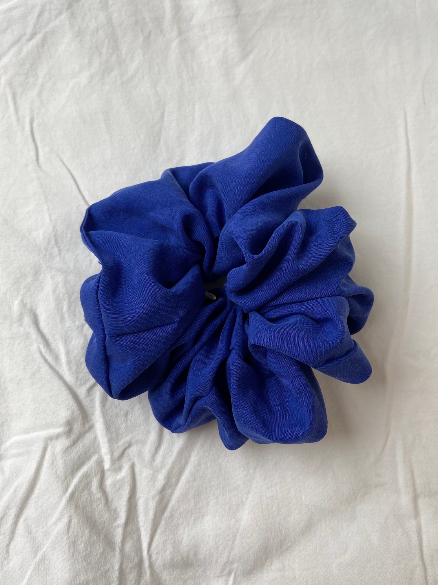 Royal blue solid scrunchie