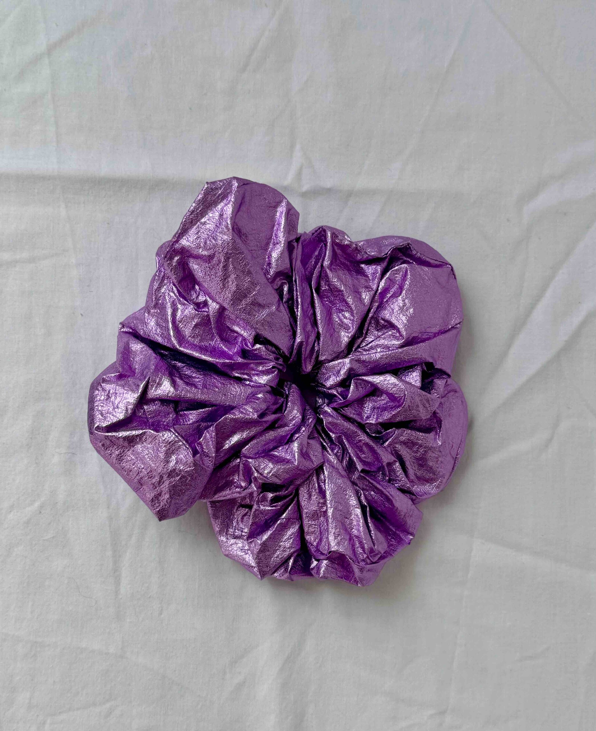 Metallic solid scrunchie