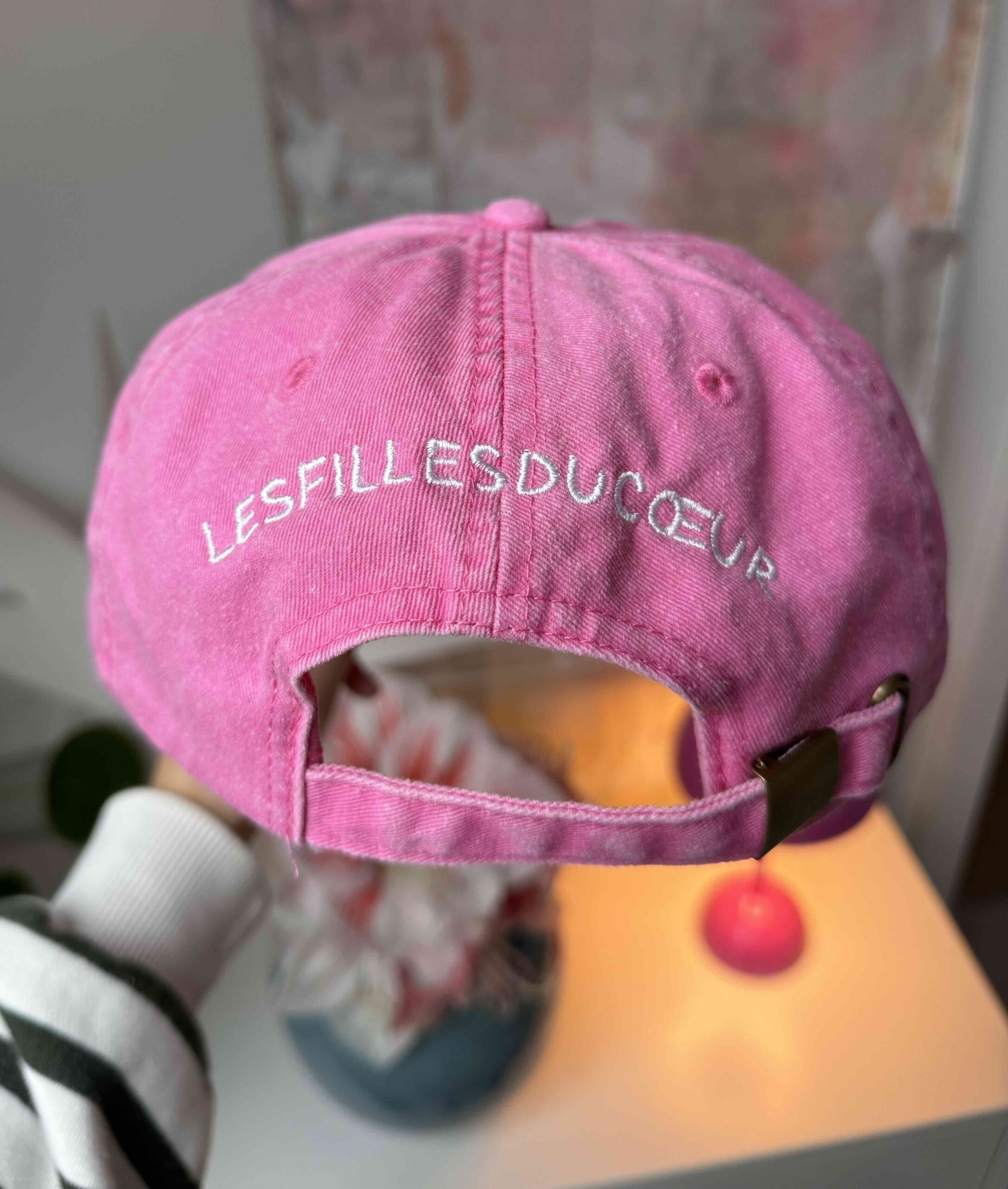 Bestickte Schildkappe HOT PEOPLE KNIT Pink – Bild 2